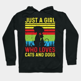 Just A Girl Who Loves Cats And DogsT shirt For Women T-Shirt Hoodie